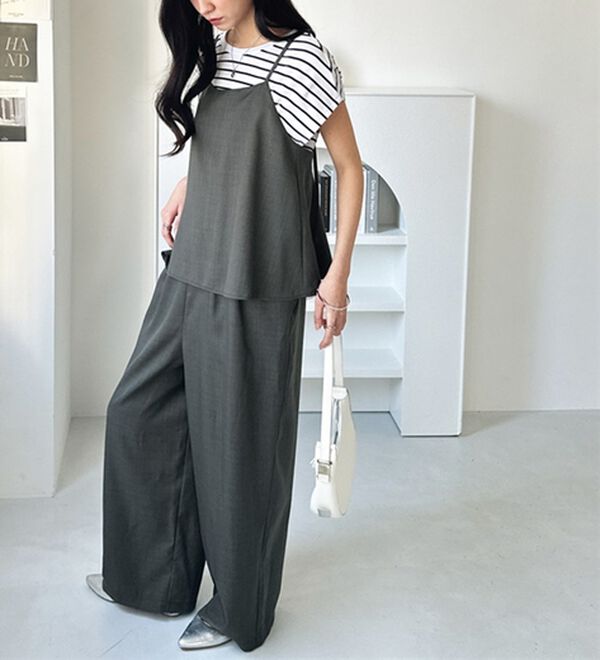 GeeRA（ジーラ）の「セットアップ風キャミソールサロペット（オールインワン）」｜詳細画像