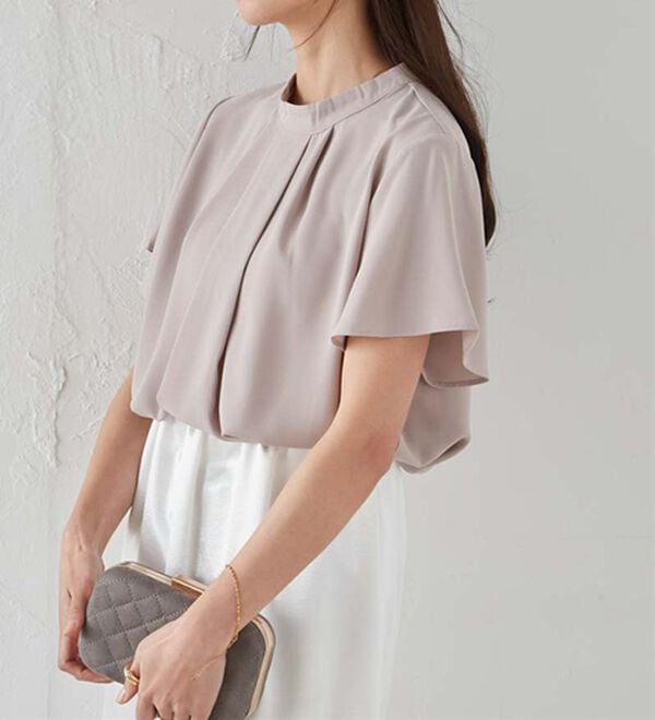 RANAN（ラナン）の「【新色追加】機能付タックデザインブラウス（ブラウス）」｜詳細画像