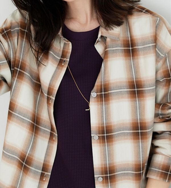 BELLUNA（ベルーナ）の「ゆったり快適チェック柄シャツチュニック（チュニック）」｜詳細画像