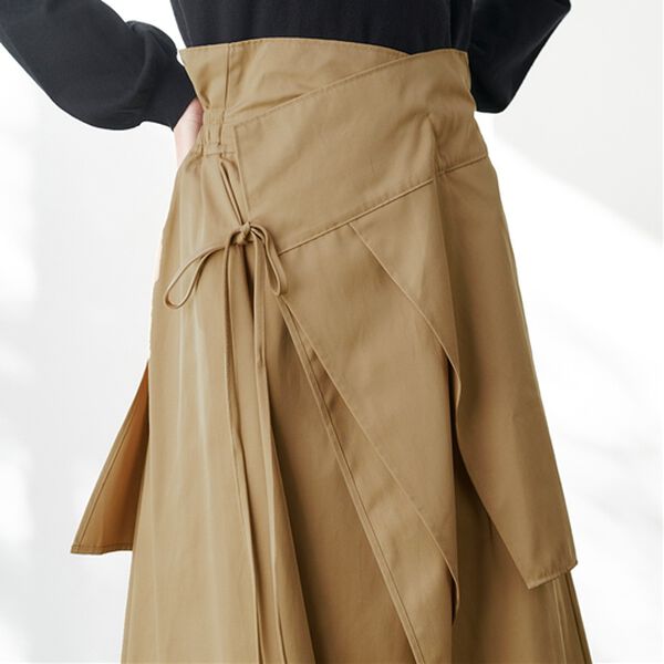 RANAN（ラナン）の「ラップデザインハイウエストスカート（ロングスカート）」｜詳細画像