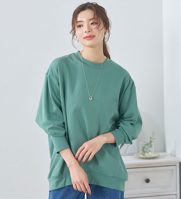 BELLUNA（ベルーナ）の「長めのリブが差をつける！全隠しトレーナー（カットソー）」｜詳細画像
