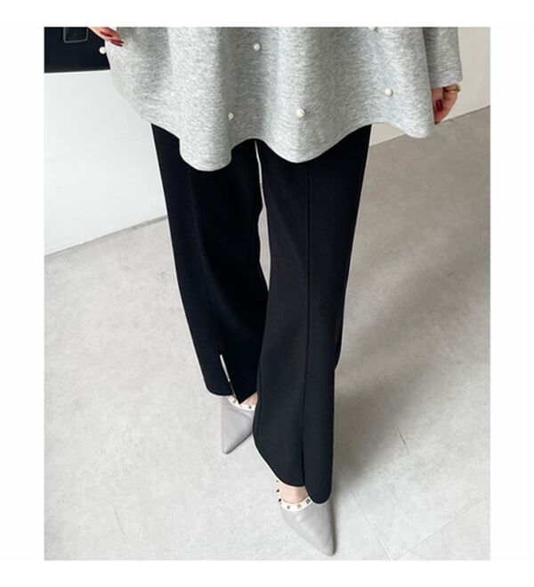 GeeRA（ジーラ）の「楽ちん！ストレッチスリットスラックスパンツ（フルレングスパンツ）」｜詳細画像