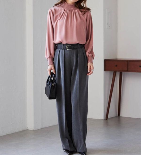 RANAN（ラナン）の「スカラップリブニット使いブラウス（ブラウス）」｜詳細画像