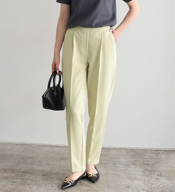 Pierrot（ピエロ）の「【選べる丈】高見えすっきりテーパードパンツ（フルレングスパンツ）」｜詳細画像