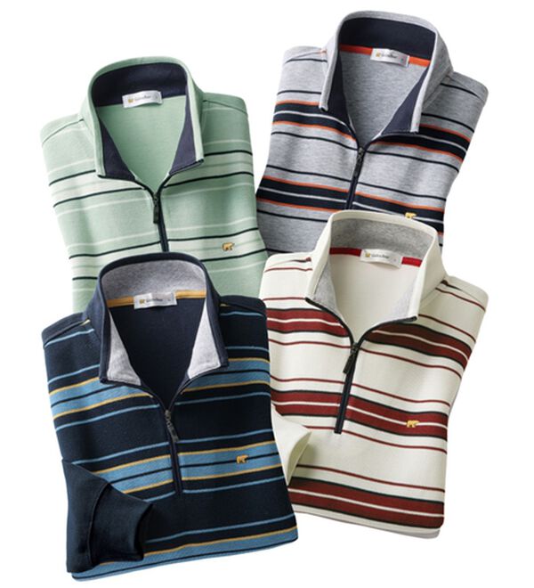 「＜ゴールデンベア＞軽い着心地のハーフジップトレーナー（メンズトレーナー）」｜詳細画像