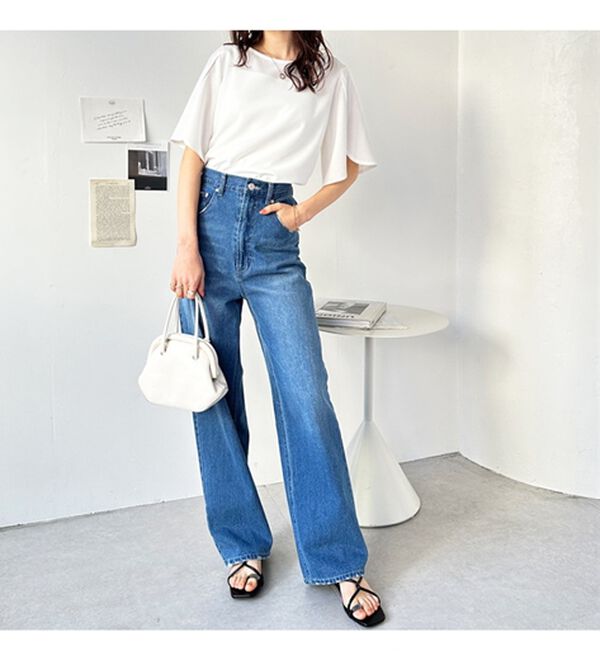 GeeRA（ジーラ）の「スリット入りフレアースリーブＴブラウス（ブラウス）」｜詳細画像