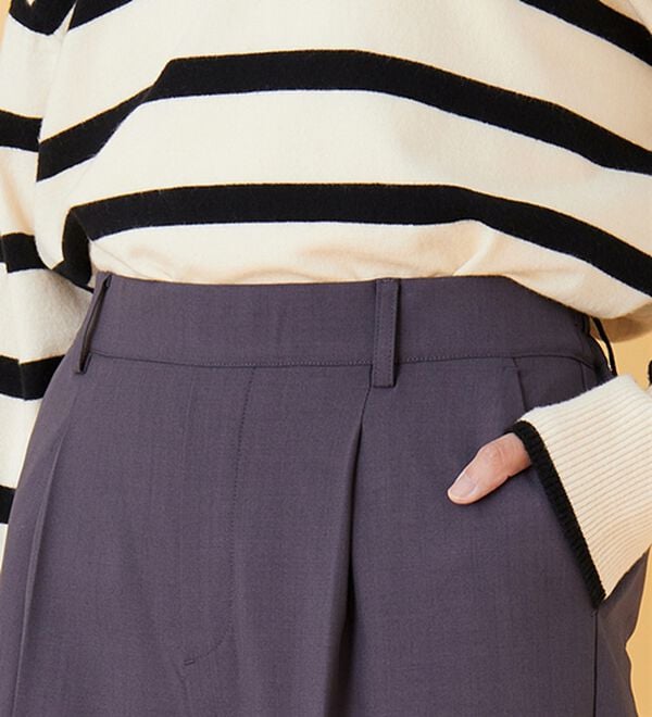 BELLUNA（ベルーナ）の「麻調ストレッチ素材テーパードパンツ（テーパードパンツ）」｜詳細画像