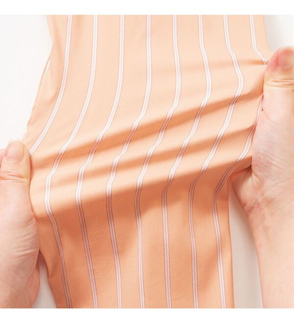 VINNO（ヴィノ）の「綿ストライプフリル衿ブラウス（ブラウス）」｜詳細画像