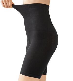 LAVIENNE（ラヴィエンヌ）の「めくれにくい！１枚でキレイが叶うハイウエストショーツガードル（単品）（ショーツ）」｜ブラック