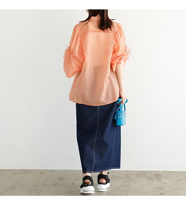 GeeRA（ジーラ）の「フロントスリットナローデニムスカート（ロングスカート）」｜詳細画像