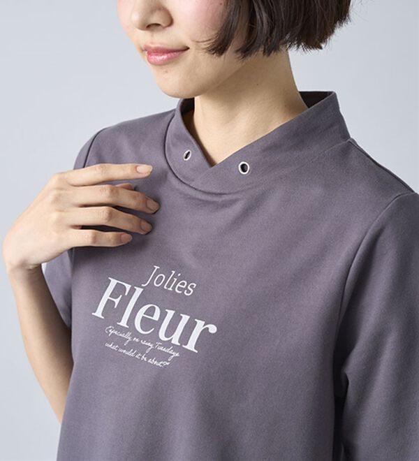 BELLUNA（ベルーナ）の「綿１００％裏毛素材ロゴチュニック（チュニック）」｜詳細画像