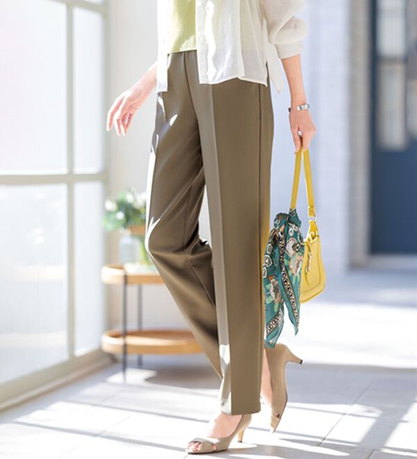 ルフラン（ルフラン）の「【３本組】日本製新お手入れラク！上品パンツ（フルレングスパンツ）」｜詳細画像
