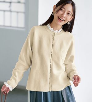 BELLUNA（ベルーナ）の「＜＆ｃｏｃｏｃｈｉ＞綿１００％ゆったりドルマンカーディガン（ニットカーディガン）」｜詳細画像