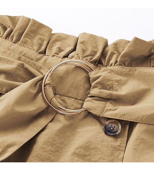 RANAN（ラナン）の「ナイロン素材トレンチフレアースカート（ロングスカート）」｜詳細画像