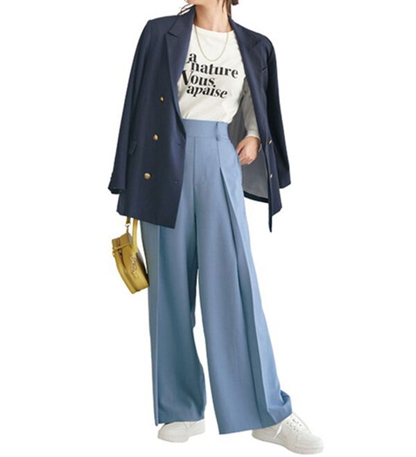 BELLUNA（ベルーナ）の「よれにくい！大人のロゴロングＴシャツ（カットソー）」｜詳細画像