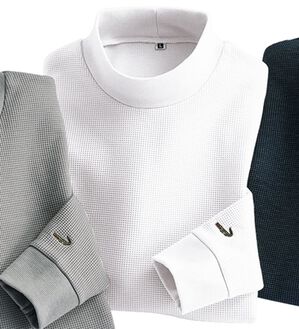 「＜クロコダイル＞着心地で選ぶ！肌側綿素材のワッフルインナー（メンズ肌着・インナーウェア）」｜オフホワイト