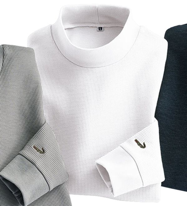 「＜クロコダイル＞着心地で選ぶ！肌側綿素材のワッフルインナー（メンズ肌着・インナーウェア）」｜オフホワイト