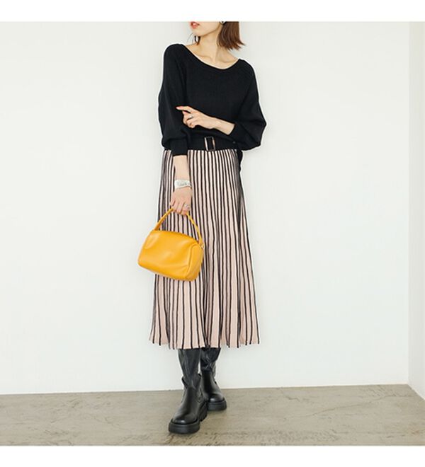 GeeRA（ジーラ）の「前後２ＷＡＹプリーツニットワンピース（ニットワンピース）」｜詳細画像