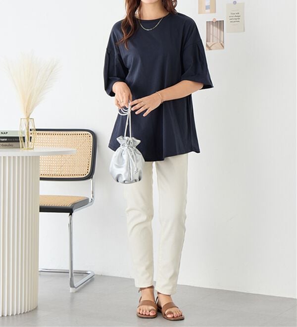 Viola e Viola（ヴィオラ エ ヴィオラ）の「袖タックチュニックTシャツ（チュニック）」｜詳細画像