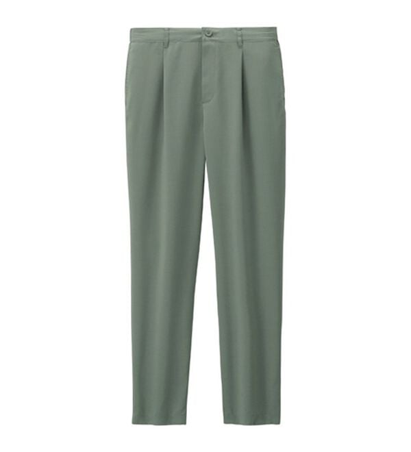 「リネンタッチワンタックワイドパンツ・オープンカラーワイドシャツ（メンズシャツ）」｜詳細画像