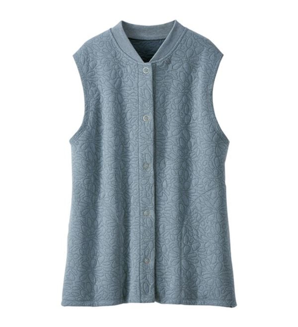 BELLUNA（ベルーナ）の「【２枚組】お花キルトジャガードベスト（ベスト）」｜詳細画像