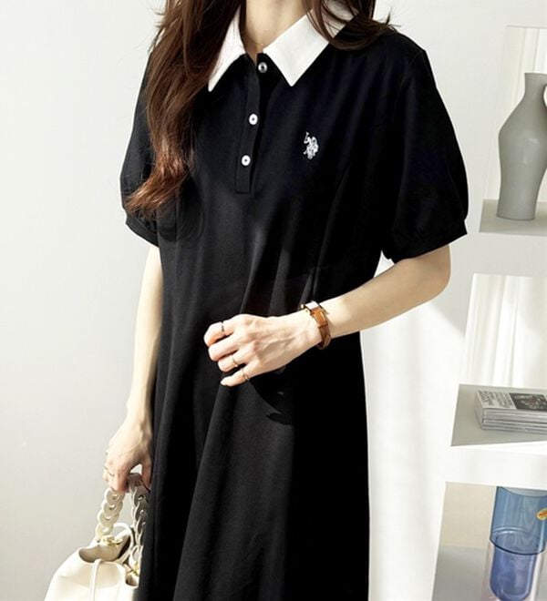 GeeRA（ジーラ）の「【Ｕ．Ｓ．ＰＯＬＯＡＳＳＮ】ポロ衿ワンピ―ス（その他ワンピース）」｜詳細画像