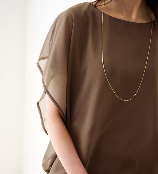 RANAN（ラナン）の「シフォン使いふんわり袖プルオーバー（カットソー）」｜詳細画像