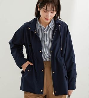 BELLUNA（ベルーナ）の「防風＆はっ水加工ミドル丈パーカー（その他ジャケット）」｜ネイビー