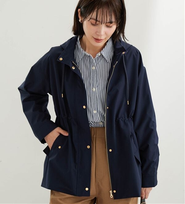 BELLUNA（ベルーナ）の「防風＆はっ水加工ミドル丈パーカー（その他ジャケット）」｜ネイビー