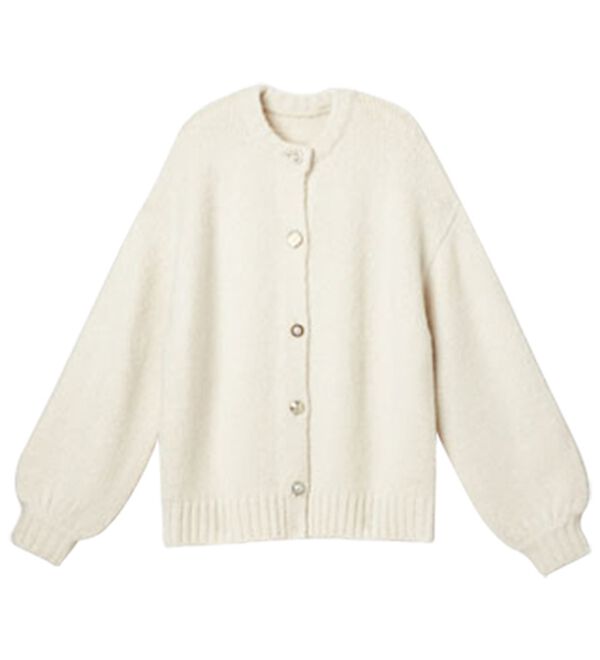 RANAN（ラナン）の「色々レトロボタンカーディガン（ニットカーディガン）」｜アイボリー
