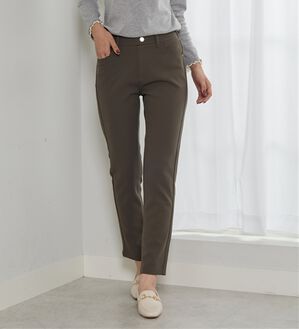 BELLUNA（ベルーナ）の「【選べる2丈】きれい見えボンディングスリムパンツ（フルレングスパンツ）」｜モカチャコール