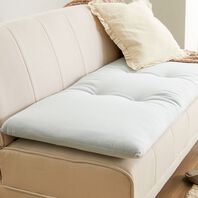 iellio（イエリオ）の「１年中使える！綿１００％ふんわりソファパッド＜ごろ寝マット・長座布団・綿ニット・２人掛け・３人掛け・固わた入り・洗濯可能（クッション・クッションカバー）」
