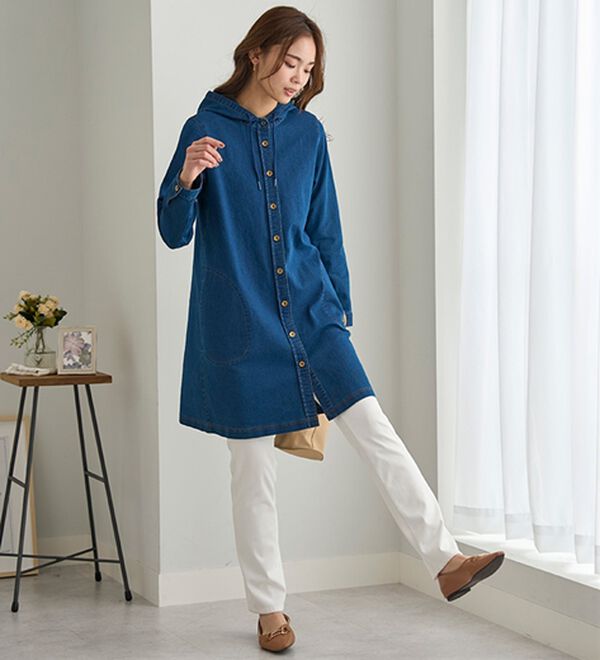 BELLUNA（ベルーナ）の「ストレッチデニムフードブルゾン（ブルゾン）」｜詳細画像