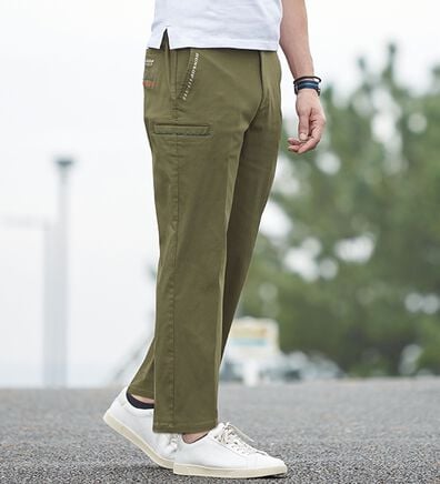 「【３本組】＜ダンロップ・リファインド＞すっきり大人のカーゴパンツ（メンズフルレングスパンツ）」