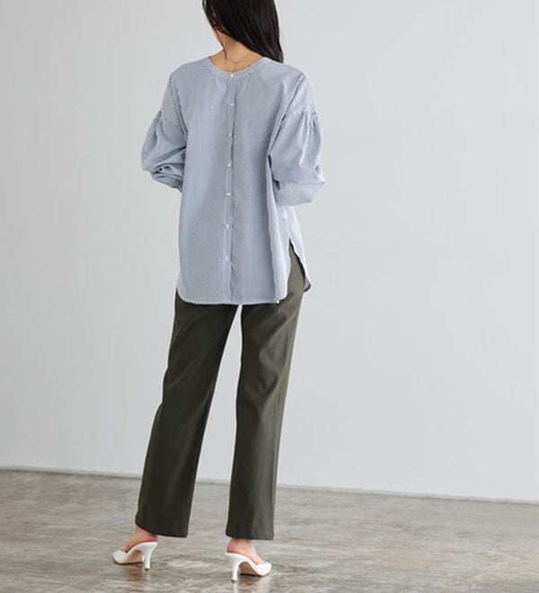 Pierrot（ピエロ）の「２ｗａｙパールボタンブラウス（ブラウス）」｜詳細画像