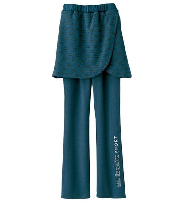 BELLUNA（ベルーナ）の「【ｍａｒｉｅ　ｃｌａｉｒｅ　ＳＰＯＲＴ】スカート付ジャージパンツ（フルレングスパンツ）」｜詳細画像