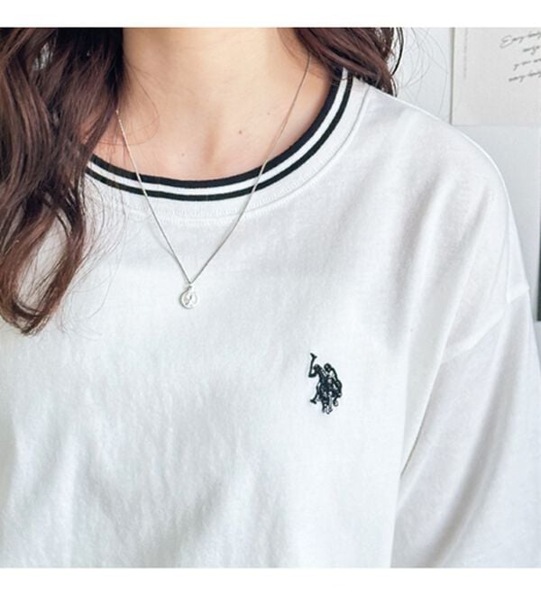 GeeRA（ジーラ）の「【ＵＳ．ＰＯＬＯ．ＡＳＳＮ】ライン配色Ｔシャツ（Tシャツ）」｜詳細画像