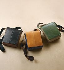 「＜ゴールデンベア＞イタリアンレザーフラップショルダー（メンズショルダーバッグ）」