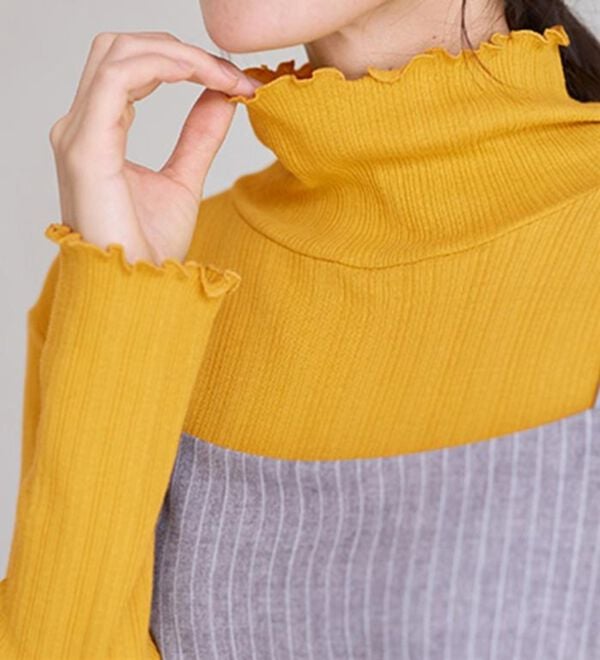 LAVIENNE（ラヴィエンヌ）の「着回し力抜群！綿１００％着映えリブインナー（肌着・インナーウェア）」｜詳細画像