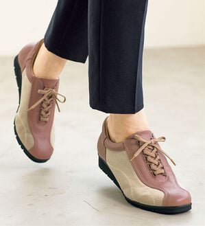 ルフラン（ルフラン）の「時見さんのスッと履ける５Ｅストレッチウォーキング（スニーカー）」｜ピンク