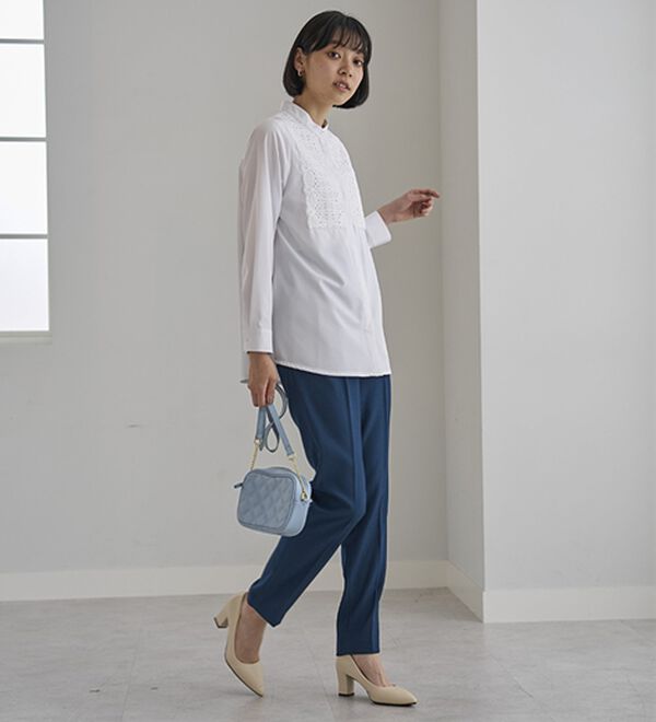 BELLUNA（ベルーナ）の「すっきり見えタックテーパードパンツ（フルレングスパンツ）」｜詳細画像