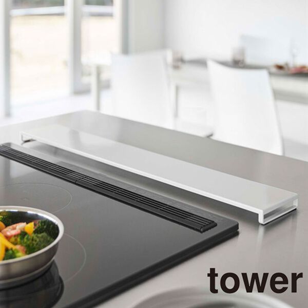 iellio（イエリオ）の「タワー　排気口カバー　フラットタイプＷ６０＜ｔｏｗｅｒ　山崎実業＞（コンロまわり用品）」｜詳細画像