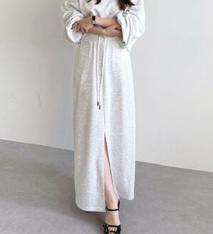 GeeRA（ジーラ）の「フロントスリットスウェットナロースカート（ロングスカート）」｜詳細画像