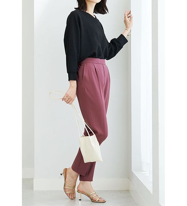 BELLUNA（ベルーナ）の「サラサラ美脚テーパードパンツ（テーパードパンツ）」｜詳細画像