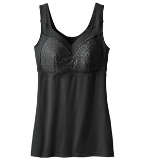 LAVIENNE（ラヴィエンヌ）の「らく～にすっきりエイジングブラキャミ（肌着・インナーウェア）」｜ブラック