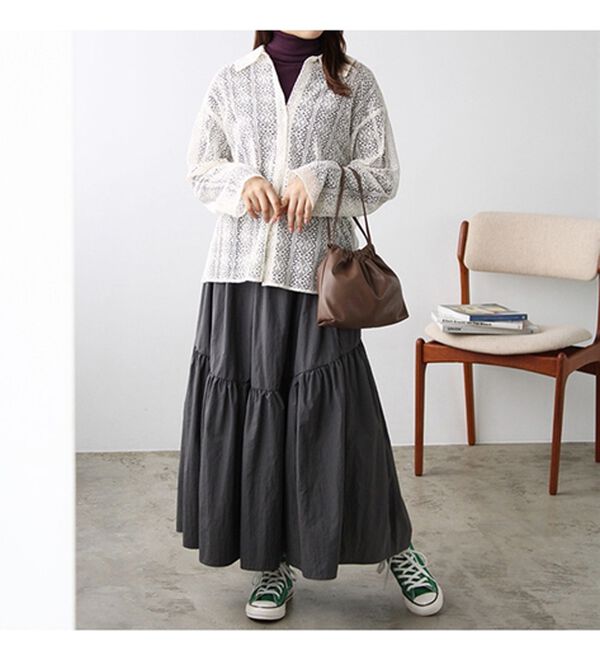 GeeRA（ジーラ）の「衿付レースシャツ（シャツ）」｜詳細画像