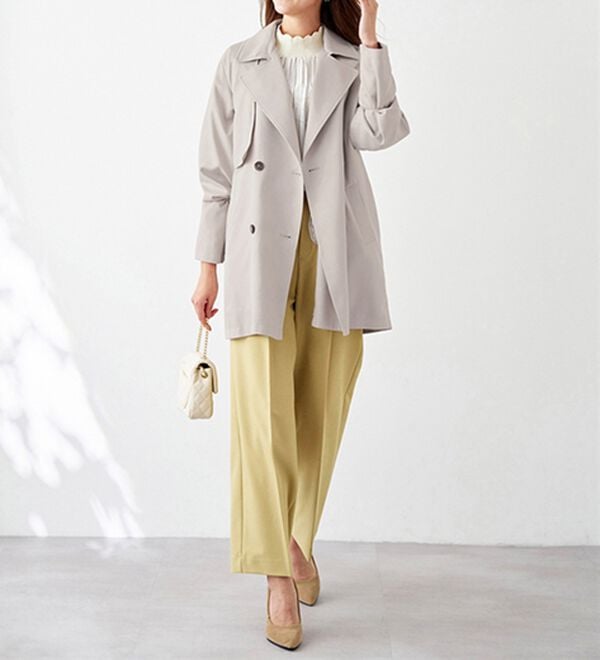 BELLUNA（ベルーナ）の「花粉対策！ライナー付ミドル丈トレンチコート（ハーフコート）」｜詳細画像