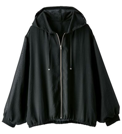 BELLUNA（ベルーナ）の「柔らかシアー素材フード付ブルゾン（ブルゾン）」