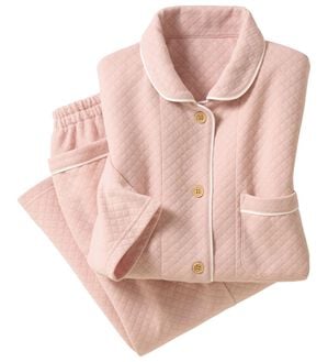 「ふんわりキルト快眠サポートパジャマ（パジャマ・ルームウェア）」｜ピンク