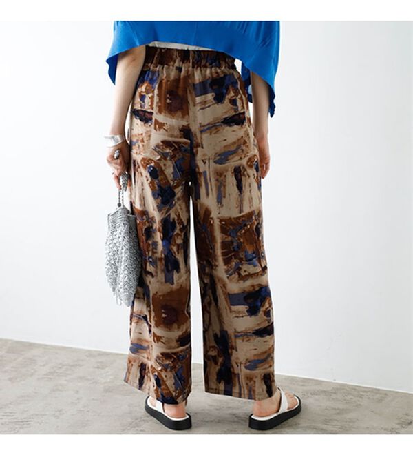 GeeRA（ジーラ）の「プリントリラックスワイドパンツ（フルレングスパンツ）」｜詳細画像